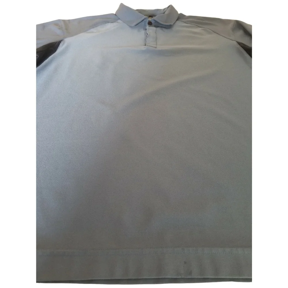 Nike Golf Shirt Mens Size XL Fit Dry Two Tone Blue Polo  Top Hidden Placket Core